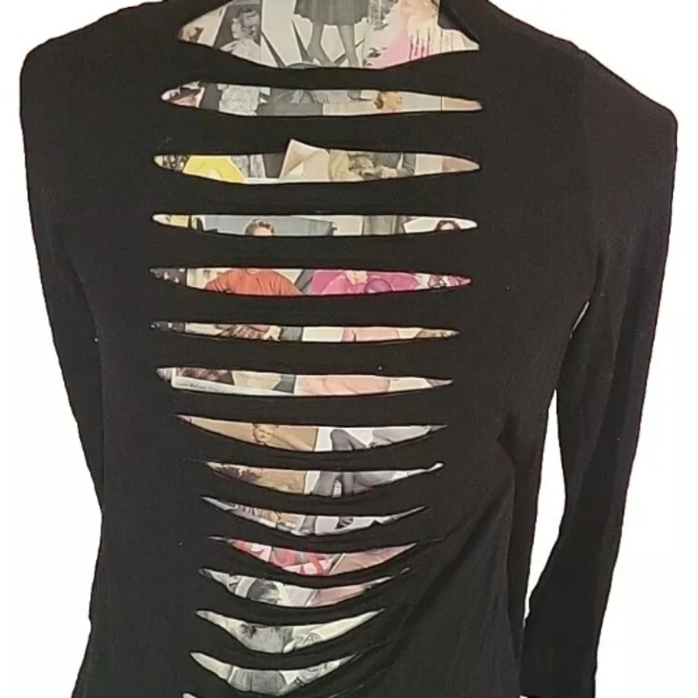 Bozzolo Ripped Back Cardigan Size Small - Picture 4 of 6